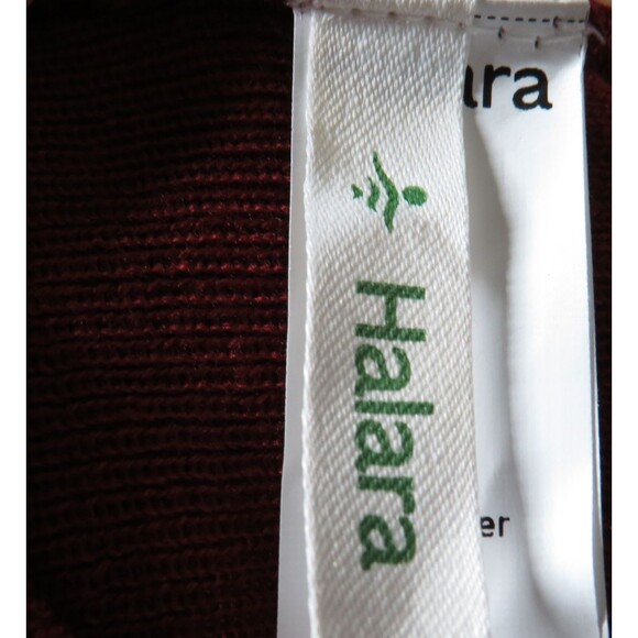 Halara Vest Burgundy Sweater Knit Button Up Halter Neck Top Size Large 12-14 - Picture 8 of 11